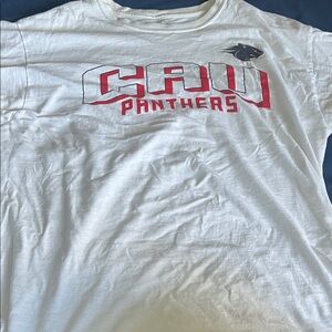 Hanes White CAU Panthers Men's Tee